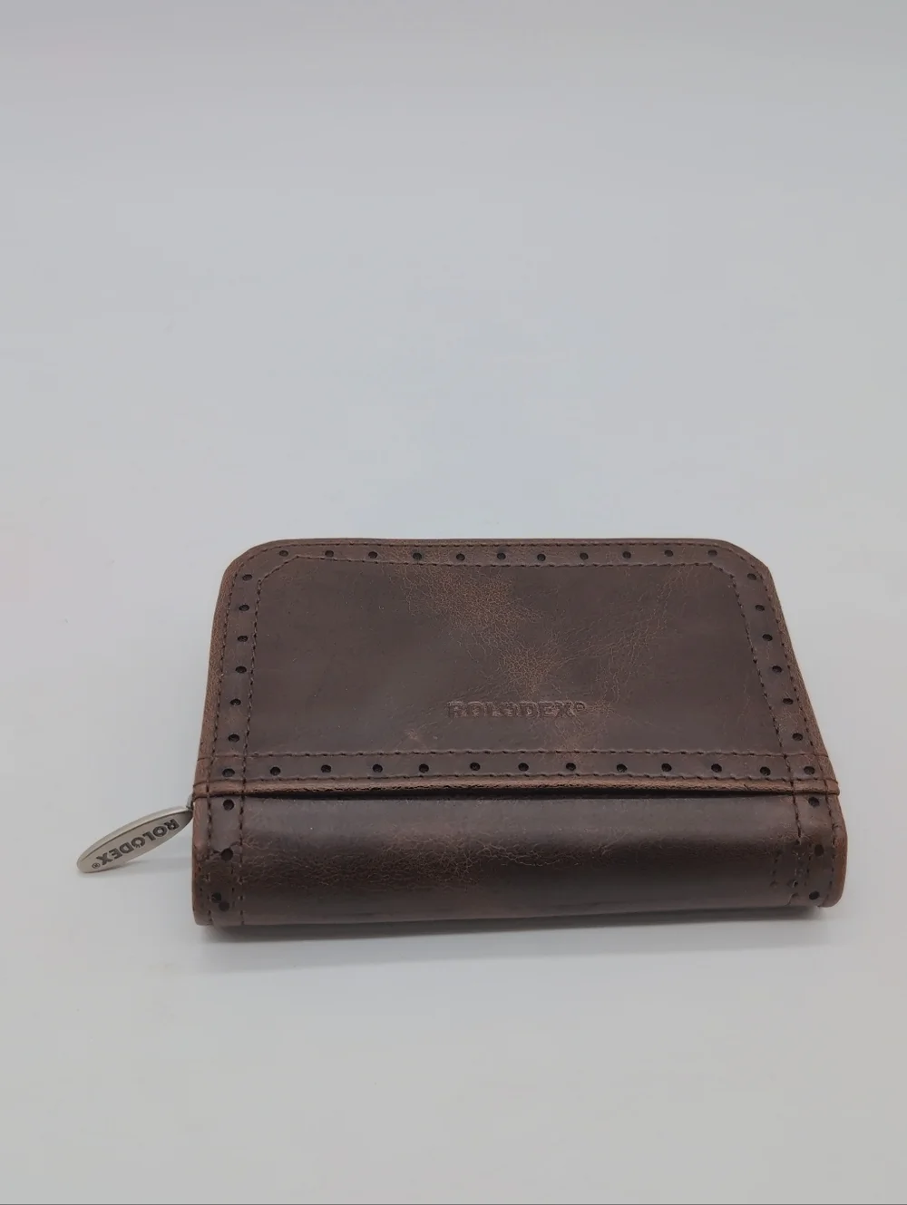 Rolodex 5x3.5 Zipper Brown  Card Wallet